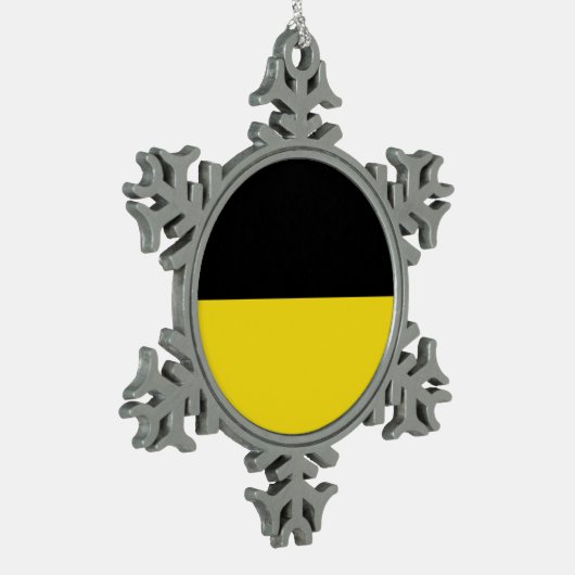 Flagge Baden-Württembergs Snowflake-Pewter-Christm Schneeflocken Zinn-Ornament (Links)