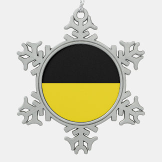 Flagge Baden-Württembergs Snowflake-Pewter-Christm Schneeflocken Zinn-Ornament