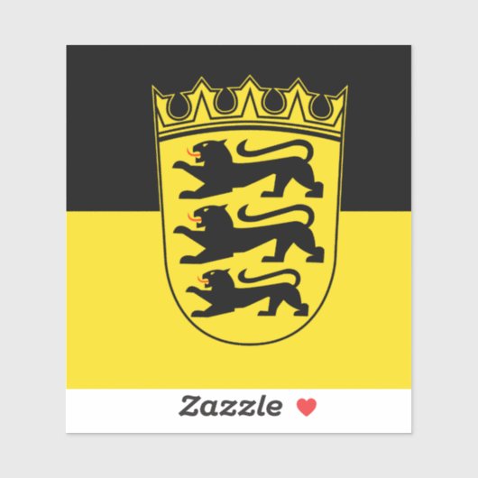 Flagge Baden-Württembergs Vinyl Sticker (Blatt)