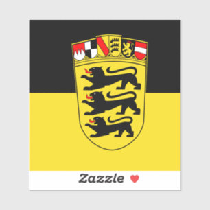 Flagge Baden-Württembergs Vinyl Sticker