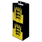 Flagge Baden-Württembergs Weinbeutel Geschenktüte Für Weinflaschen (Rückseite Schrägansicht)