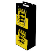 Flagge Baden-Württembergs Weinbeutel Geschenktüte Für Weinflaschen (Vorderseite Schrägansicht)