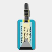 Flagge Bahamas einfacher Identifikation Gepäckanhänger (Vorderseite vertikal)