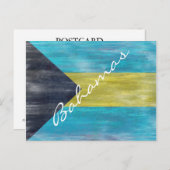 Flagge Bahamas Postkarte (Vorne/Hinten)