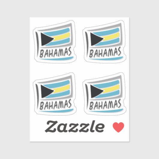 Flagge Bahamas Pride X Aufkleber (Blatt)