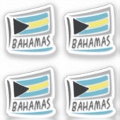 Flagge Bahamas Pride X Aufkleber (Vorderseite)