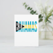 Flagge Bahamas Vacation Island Postkarte (Stehend Vorderseite)