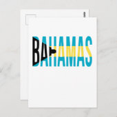 Flagge Bahamas Vacation Island Postkarte (Vorne/Hinten)