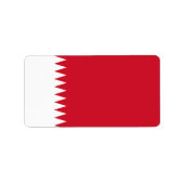 Flagge Bahrain Adressaufkleber (Vorne)