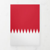 Flagge Bahrain Dreifach Gefaltete Karte (Cover)