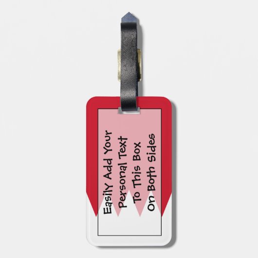 Flagge Bahrain Easy ID Personal Gepäckanhänger (Rückseite vertikal)