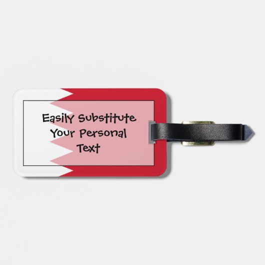 Flagge Bahrain Easy ID Personal Gepäckanhänger (Rückseite horizontal)