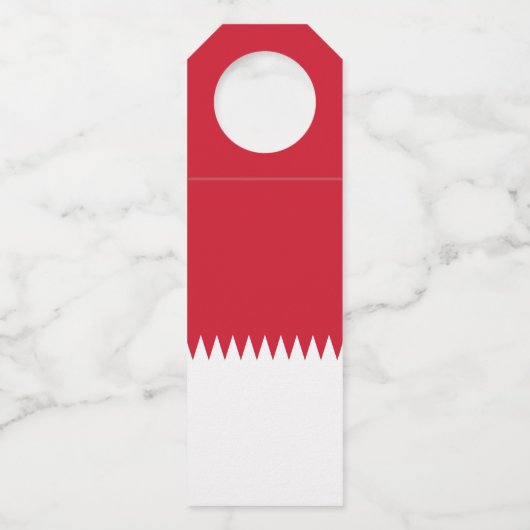 Flagge Bahrain Flaschenanhänger (Vorderseite)