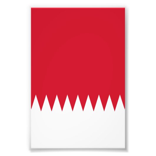 Flagge Bahrain Fotodruck (Vorne)