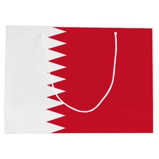 Flagge Bahrain Große Geschenktüte (Rückseite)