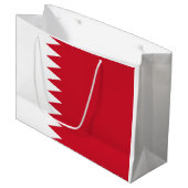 Flagge Bahrain Große Geschenktüte (Vorderseite Schrägansicht)