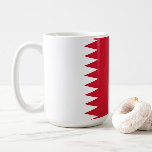 Flagge Bahrain Kaffeetasse (Mit Donut)