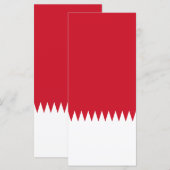 Flagge Bahrain Menükarte (Vorne/Hinten)