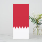 Flagge Bahrain Menükarte (Stehend Vorderseite)