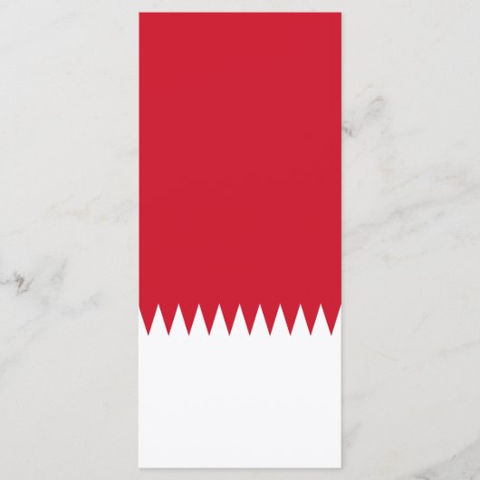 Flagge Bahrain Menükarte (Vorderseite)