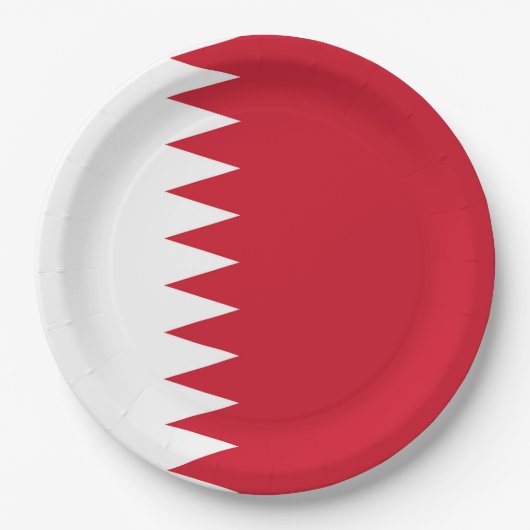 Flagge Bahrain Pappteller (Vorderseite)