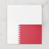 Flagge Bahrain Platzkarte (Außenseite Aufgefaltet)