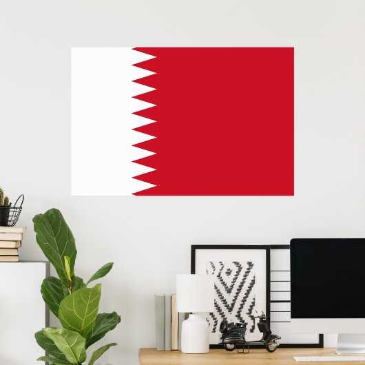 Flagge Bahrain Poster (Heimbüro)