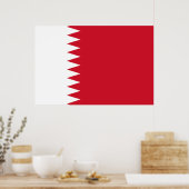 Flagge Bahrain Poster (Küche)