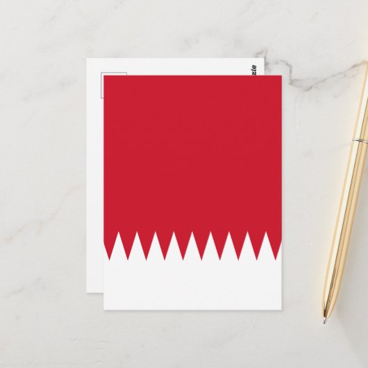 Flagge Bahrain Postkarte (Vorderseite/Rückseite Beispiel)