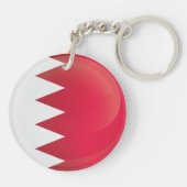 Flagge Bahrain Runde Icon Schlüsselanhänger (Rückseite)