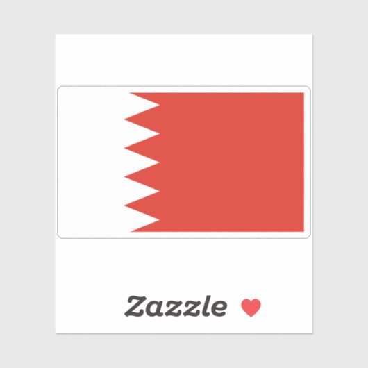 Flagge Bahrains Aufkleber (Blatt)