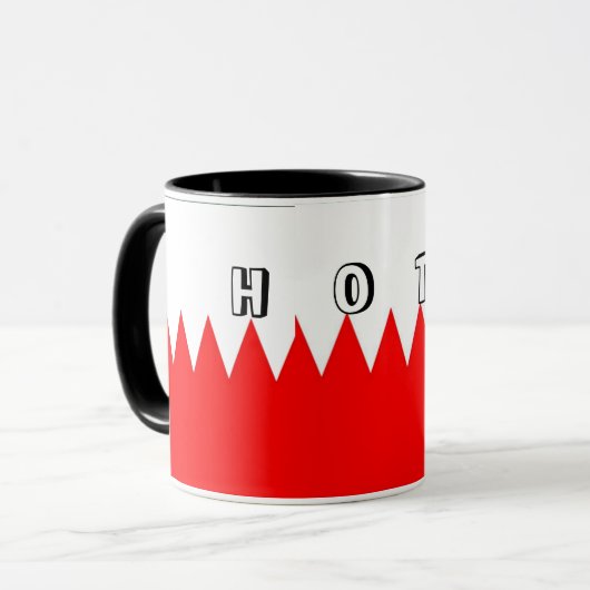 Flagge Bahrains Hot Tasse (Vorderseite Links)