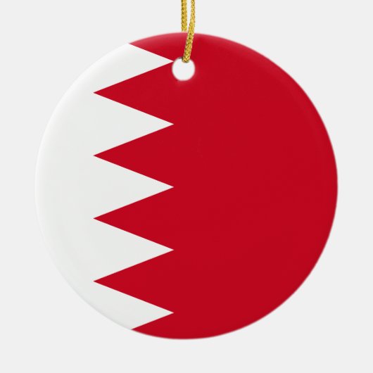 Flagge Bahrains Keramik Ornament (Vorne)