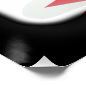 Flagge Bahrains Poster (Ecke)