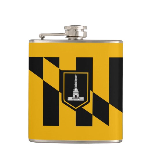 Flagge Baltimore Flasche Flachmann (Vorderseite)