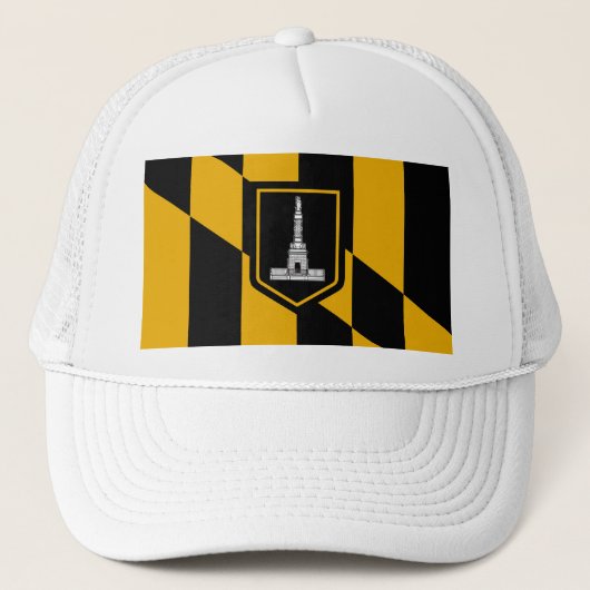 Flagge Baltimore, Maryland Headsweats Hat Truckerkappe (Vorderseite)