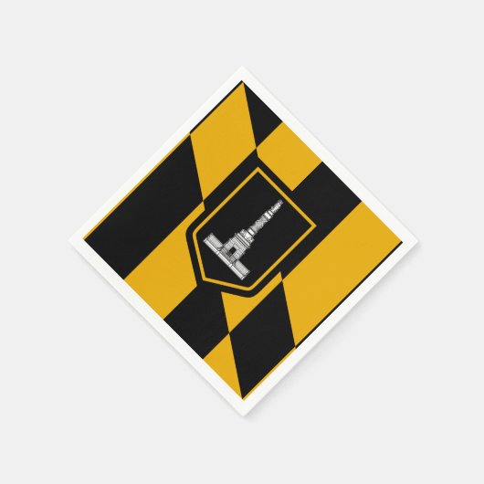 Flagge Baltimore, Maryland Serviette (Ecke)
