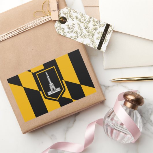 Flagge Baltimore (Maryland) Stadt Rechteckiger Aufkleber (Schenken)