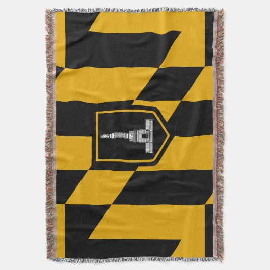 Flagge Baltimore, Maryland Throw Blanket Decke (Vorderseite Vertikal)