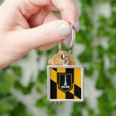 Flagge Baltimore, Schlüsselanhänger Maryland (Hand)