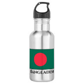 Flagge Bangladesch Edelstahlflasche (Vorderseite)