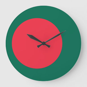 Flagge Bangladesch Große Wanduhr