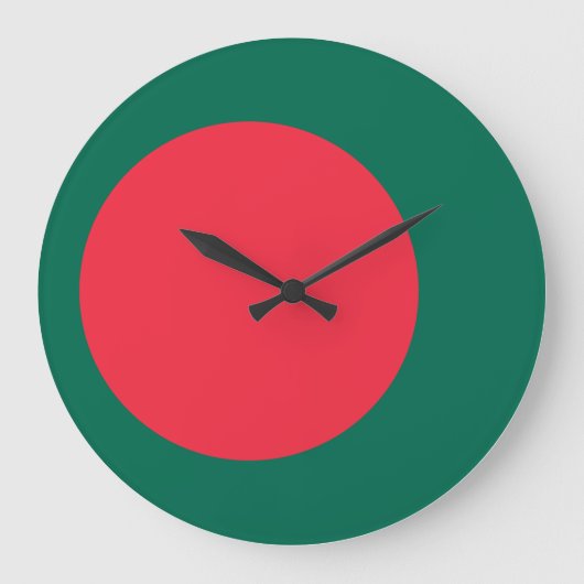 Flagge Bangladesch Große Wanduhr (Vorderseite)