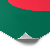 Flagge Bangladesch Poster (Ecke)