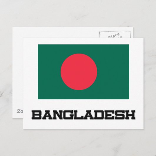 Flagge Bangladesch Postkarte (Vorne/Hinten)