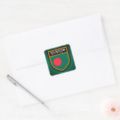 Flagge Bangladesch Quadratischer Aufkleber (Umschlag)