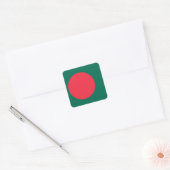 Flagge Bangladesch Quadratischer Aufkleber (Umschlag)