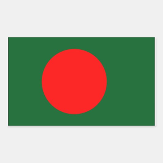 Flagge Bangladesch Rechteckiger Aufkleber (Vorderseite)