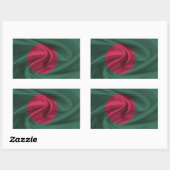 Flagge Bangladesch Rechteckiger Aufkleber (Blatt)