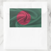 Flagge Bangladesch Rechteckiger Aufkleber (Tasche)